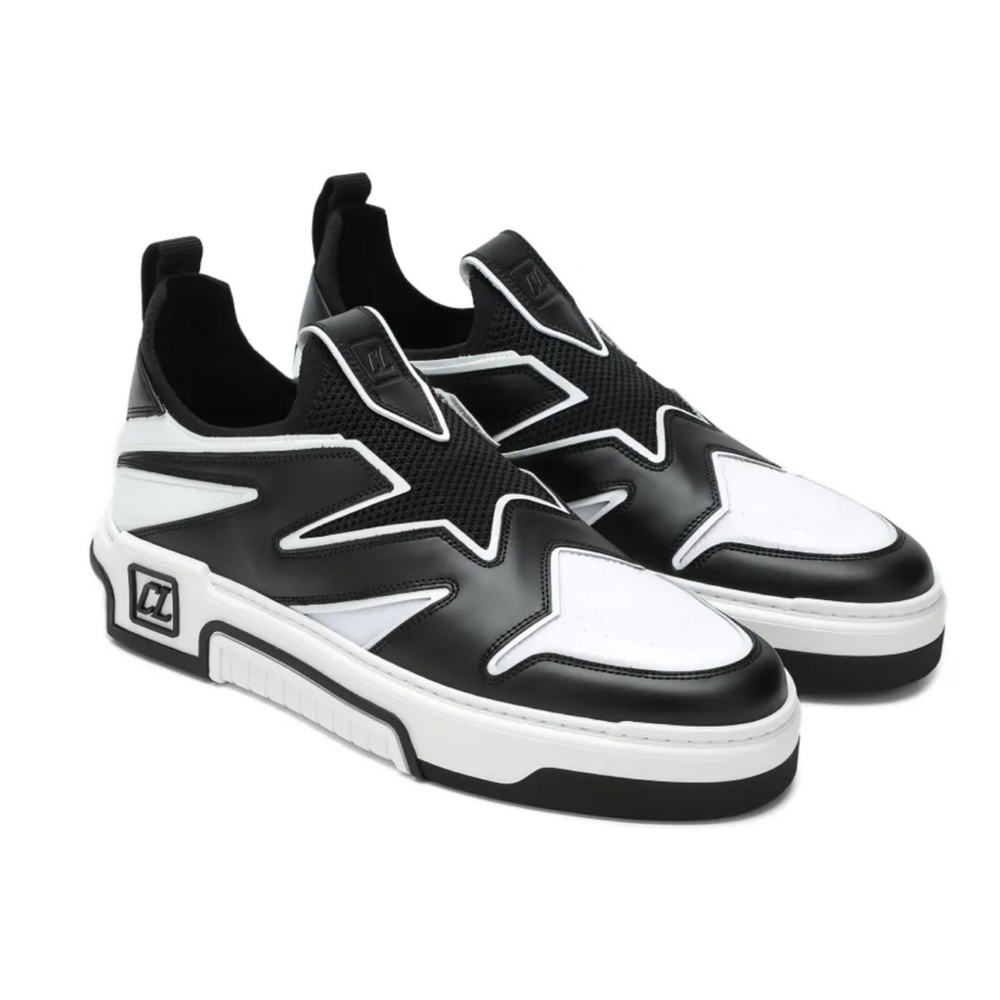 *SOLD!* Christian Louboutin Men’s Astroflash Black/White Leather Sneakers 44/11